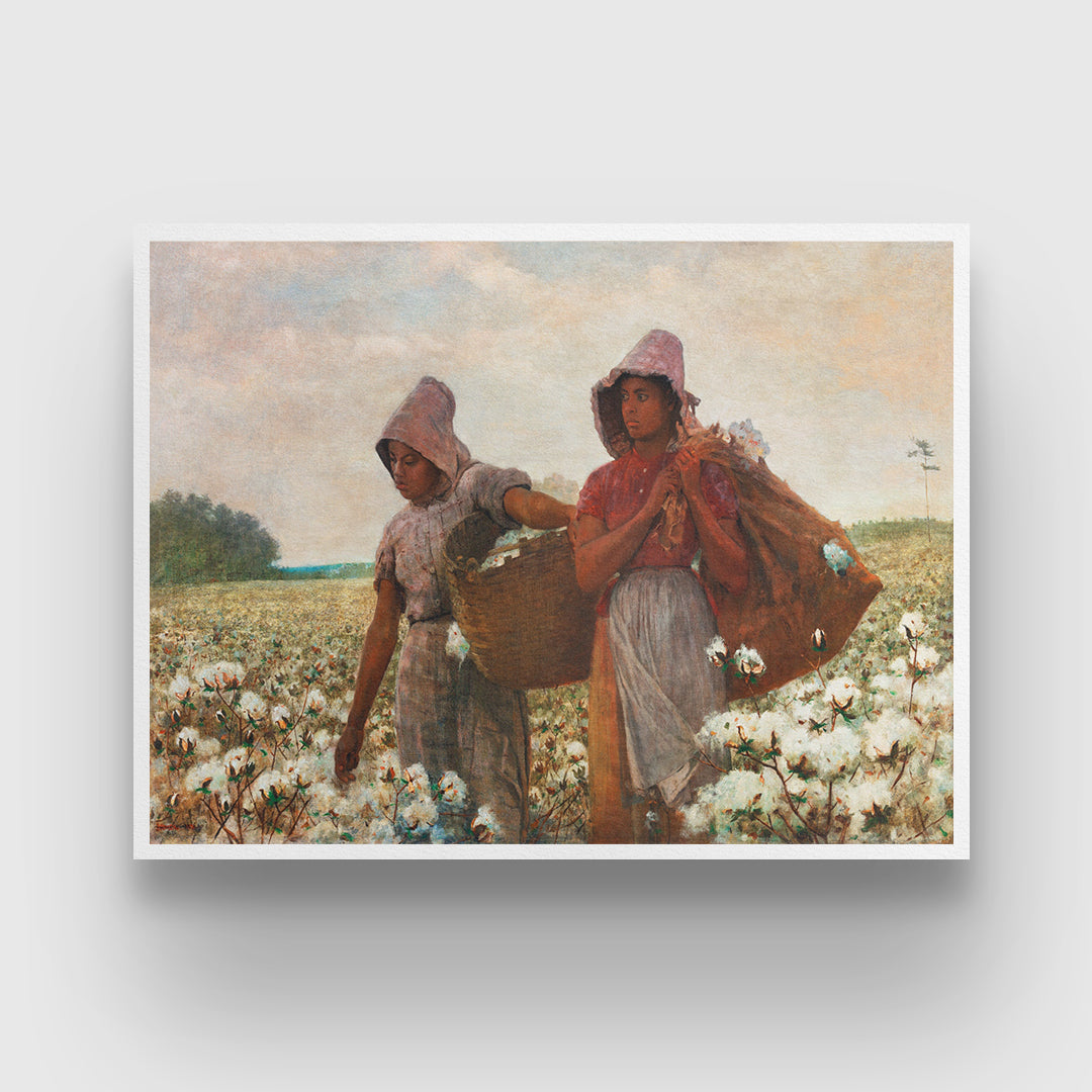 Cotton Pickers Painting By Winslow Homer 3 : 4 Horizontal New Premium Wall Art Canvas by MeriDeewar