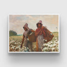 Cotton Pickers Painting By Winslow Homer 3 : 4 Horizontal New Premium Wall Art Canvas by MeriDeewar