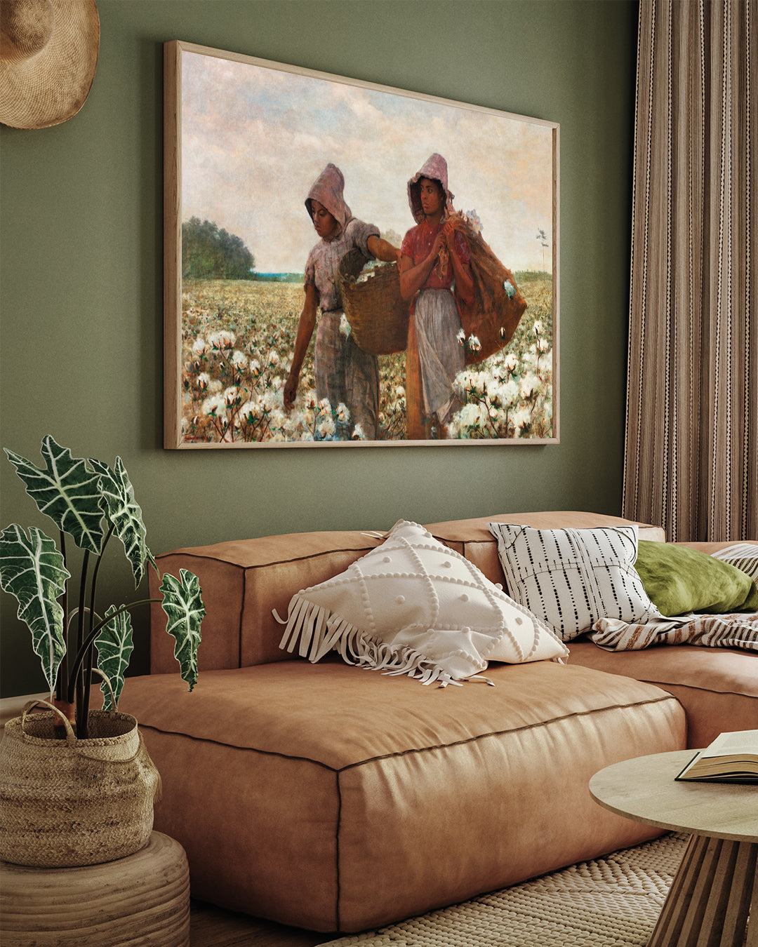 Cotton Pickers Painting By Winslow Homer 3 : 4 Horizontal New Premium Wall Art Canvas by MeriDeewar