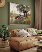 Countryside near Grez-sur-Loing 3 : 4 Horizontal New Premium Wall Art Canvas by MeriDeewar