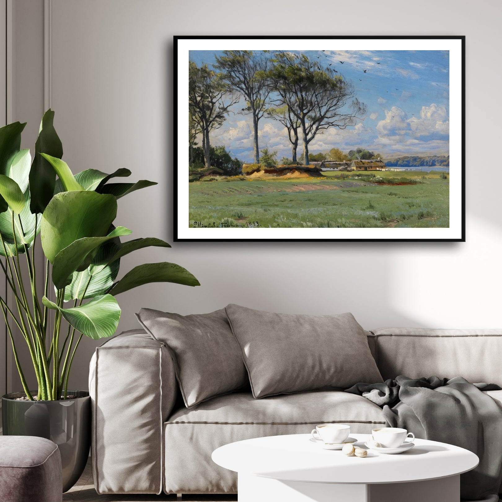Countryside Serenity – Rural Landscape Wall Art 2 : 3 Horizontal Premium Wall Art Canvas by MeriDeewar