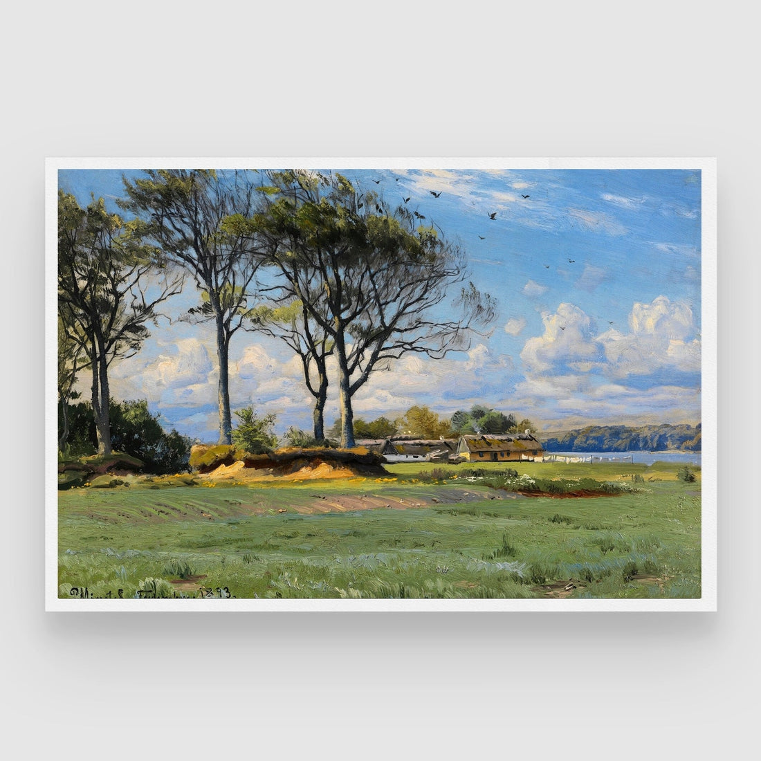 Countryside Serenity – Rural Landscape Wall Art 2 : 3 Horizontal Premium Wall Art Canvas by MeriDeewar