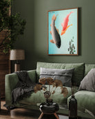 Couple Fish Poster by Ohara Koson 3 : 4 Vertical New Premium Wall Art Canvas by MeriDeewar