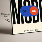 "Creative Mode: On" Minimalist Typography Poster | Vertical Borderless Art Frame Poster Premium Wall Art Canvas by MeriDeewar