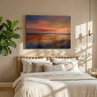 "Crimson Horizon" Modern Abstract Sunset Seascape Giclée Print |Wall Art 3 : 4 Horizontal New Premium Wall Art Canvas by MeriDeewar