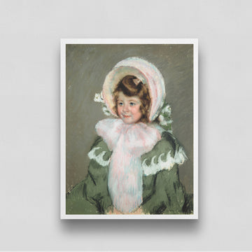 Cute Child in Green Coat by Mary Cassatt 3 : 4 Vertical New Premium Wall Art Canvas by MeriDeewar