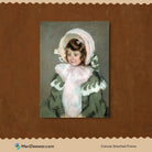 Cute Child in Green Coat by Mary Cassatt 3 : 4 Vertical New Premium Wall Art Canvas by MeriDeewar