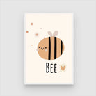 Cute Minimalist Boho Bee Nursery Wall Art | Pastel Framed Print 2 : 3 Vertical Premium Wall Art Canvas by MeriDeewar