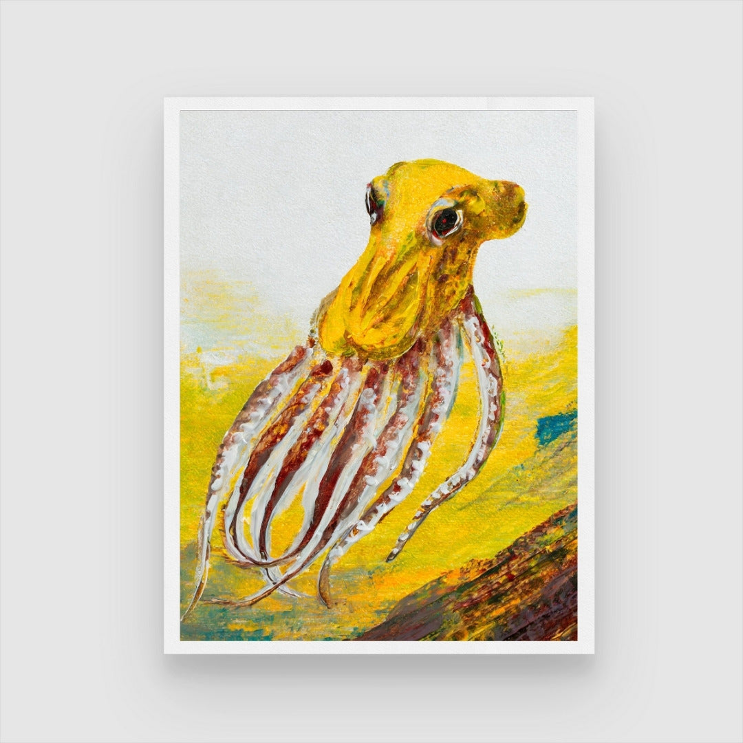 Cuttlefish Abstract Art Painting – Modern Wall Decor for Homes 3 : 4 Vertical New Premium Wall Art Canvas by MeriDeewar