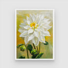 Dahlia Flower Art – Abstract Canvas Painting | MeriDeewar 3 : 4 Vertical New Premium Wall Art Canvas by MeriDeewar