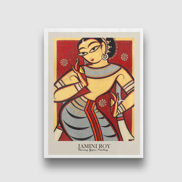 Dancing Gopini Painting by Jamini Roy 3 : 4 Vertical New Premium Wall Art Canvas by MeriDeewar
