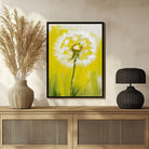 Dandelion Abstract Art Canvas - Modern Floral Wall Decor 3 : 4 Vertical New Premium Wall Art Canvas by MeriDeewar