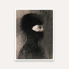 Dark Mysterious Portrait Painting for Living Room | Moody Wall Art | Giclée Print 4 X 5.5 Vertical Premium Wall Art Canvas by MeriDeewar