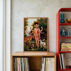 Dattatreya Painting for Pooja Room | Spiritual Wall Art with Cow & Dogs | Raja Ravi Varma Print 3 : 4 Vertical Premium Wall Art Canvas by MeriDeewar