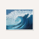 "Deep Blue Power" Seascape Oil Painting Giclée Print | Fine Art Wall Art 4 : 3 Horizontal Premium Wall Art Canvas by MeriDeewar