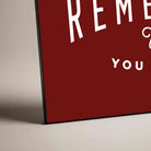 Deep Red Motivational Typography Poster | Horizontal Borderless Art Frame Poster Premium Wall Art Canvas by MeriDeewar