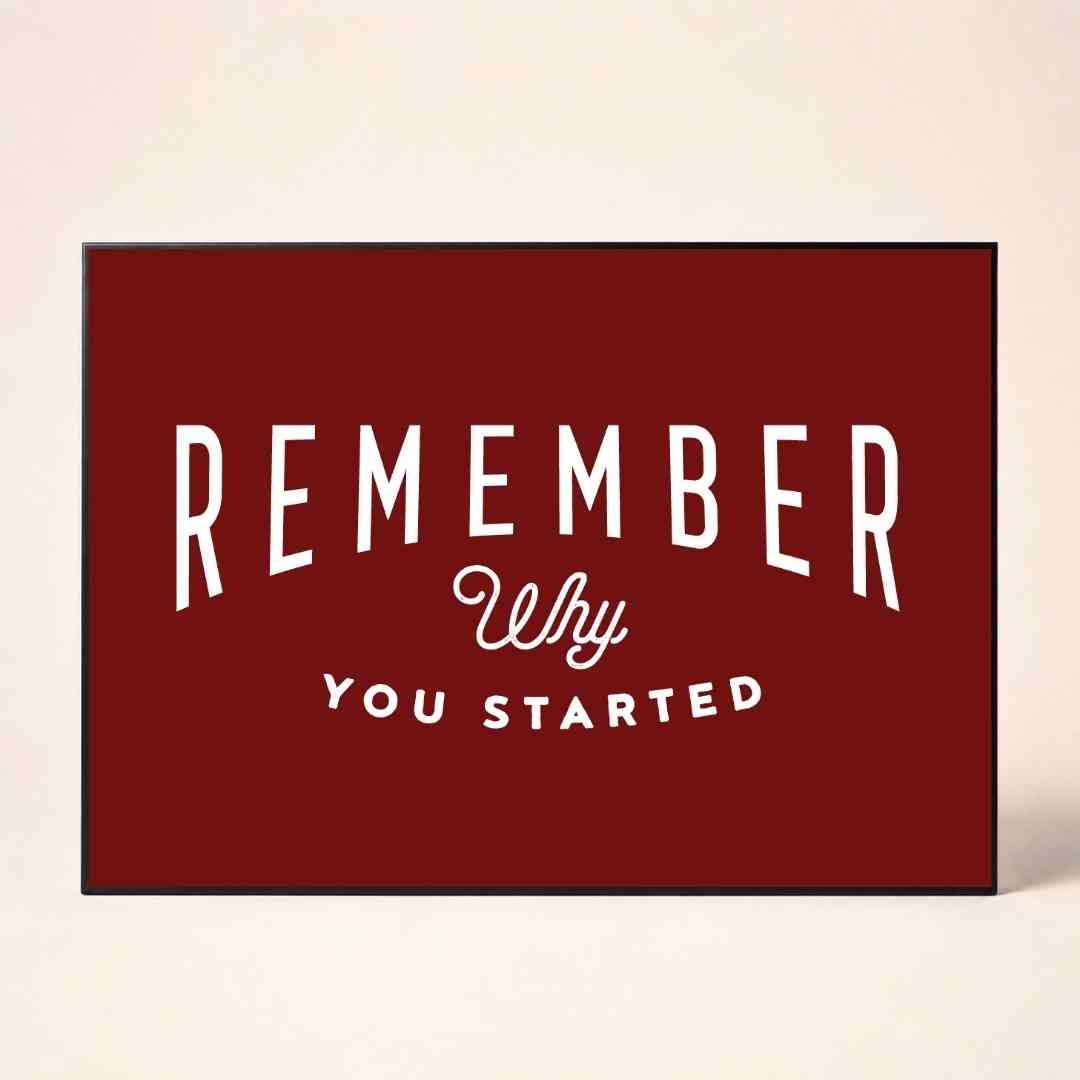 Deep Red Motivational Typography Poster | Horizontal Borderless Art Frame Poster Premium Wall Art Canvas by MeriDeewar