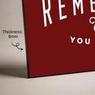 Deep Red Motivational Typography Poster | Horizontal Borderless Art Frame Poster Premium Wall Art Canvas by MeriDeewar