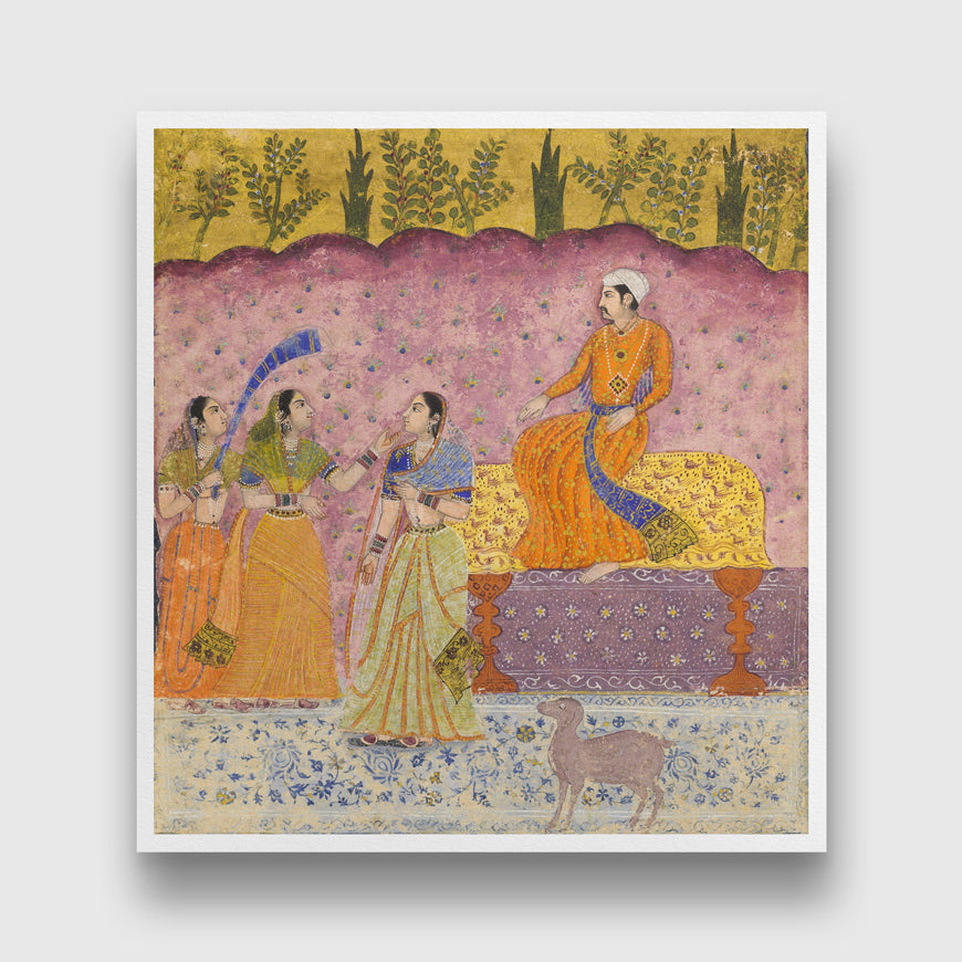 Desakshari-ragini Painting 1 : 1 Square Premium Wall Art Canvas by MeriDeewar