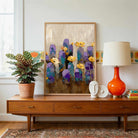 "Desert Bloom Sunset" Classical Oil Painting Botanical Giclée Print | Fine Art Wall Art 3 : 4 Vertical Premium Wall Art Canvas by MeriDeewar