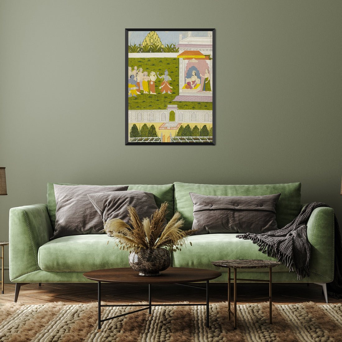 Deva met goden Painting 3 : 4 Vertical New Premium Wall Art Canvas by MeriDeewar