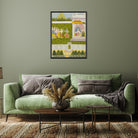 Deva met goden Painting 3 : 4 Vertical New Premium Wall Art Canvas by MeriDeewar