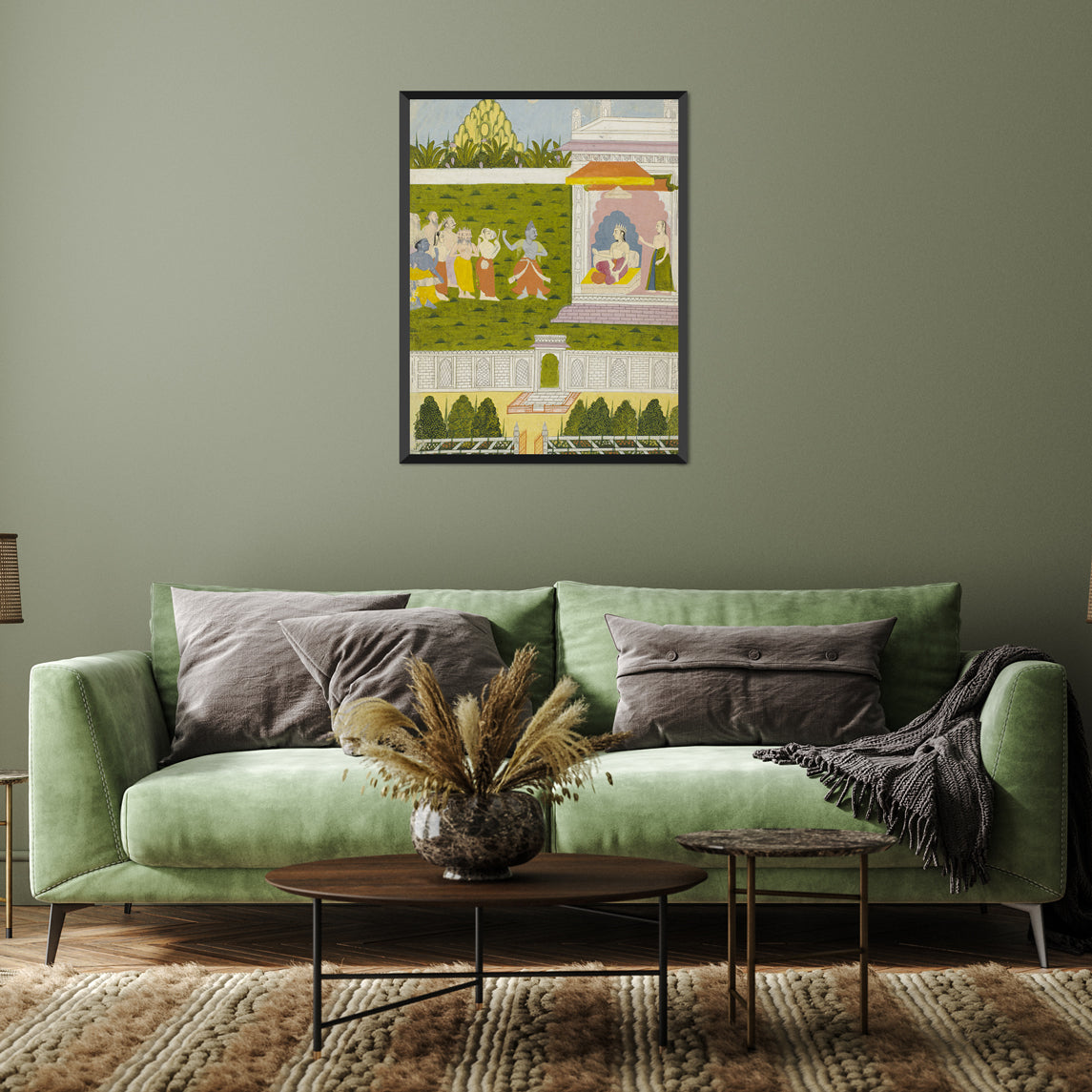 Deva met goden Painting 3 : 4 Vertical New Premium Wall Art Canvas by MeriDeewar