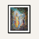 Dhruv Narayan Painting – Raja Ravi Varma Mythological Art | MeriDeewar 3 : 4.2 Vertical Premium Wall Art Canvas by MeriDeewar