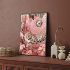 Disco Nap – Leopard in Pink Hammock Wall Art 2 : 3 Vertical Premium Wall Art Canvas by MeriDeewar