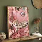 Disco Nap – Leopard in Pink Hammock Wall Art 2 : 3 Vertical Premium Wall Art Canvas by MeriDeewar