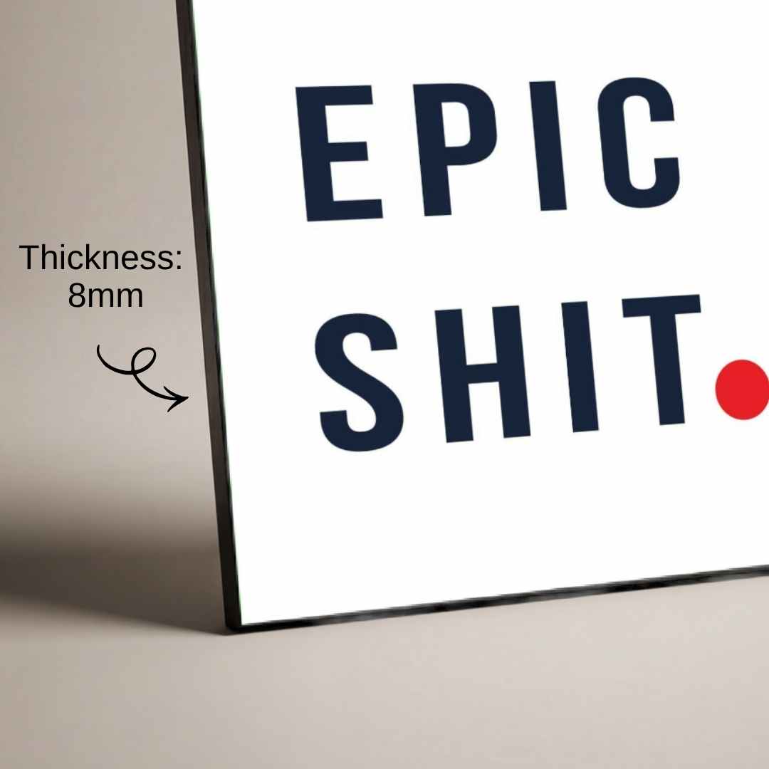 "Do Epic Shit" Minimalist Typographic Poster | Vertical Borderless Art Frame Poster Premium Wall Art Canvas by MeriDeewar