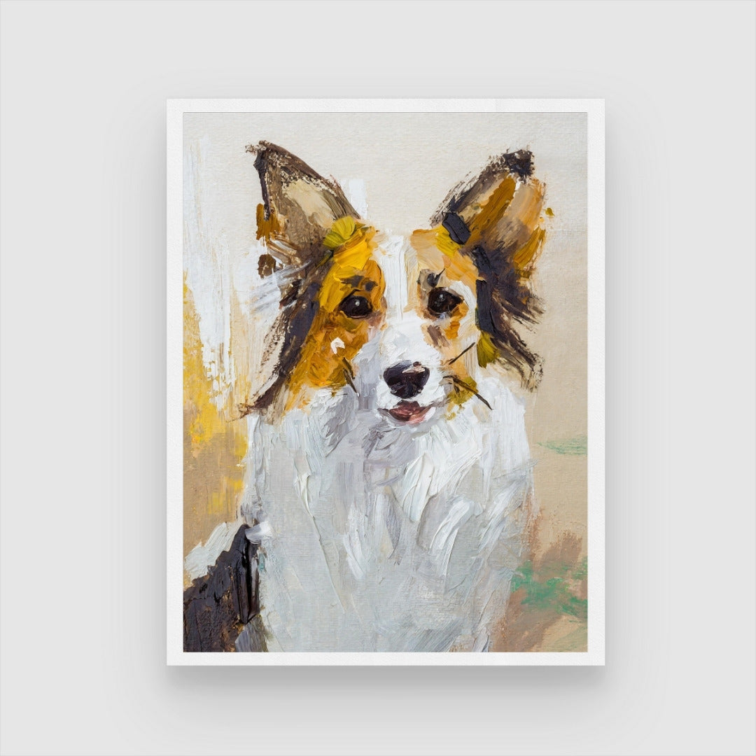 Dog Abstract Art Painting - Modern Wall Decor 3 : 4 Vertical New Premium Wall Art Canvas by MeriDeewar