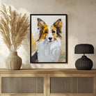 Dog Abstract Art Painting - Modern Wall Decor 3 : 4 Vertical New Premium Wall Art Canvas by MeriDeewar