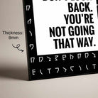"Don't Look Back" Motivational Typographic Poster | Vertical Borderless Art Frame Poster Premium Wall Art Canvas by MeriDeewar