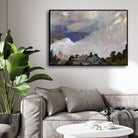 Dramatic Impressionist Stormy Landscape Oil Painting | Framed Print 4 : 3 Horizontal Premium Wall Art Canvas by MeriDeewar