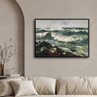 Dramatic Ocean Wave Seascape Wall Art 2 : 3 Horizontal Premium Wall Art Canvas by MeriDeewar