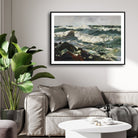 Dramatic Ocean Wave Seascape Wall Art 2 : 3 Horizontal Premium Wall Art Canvas by MeriDeewar
