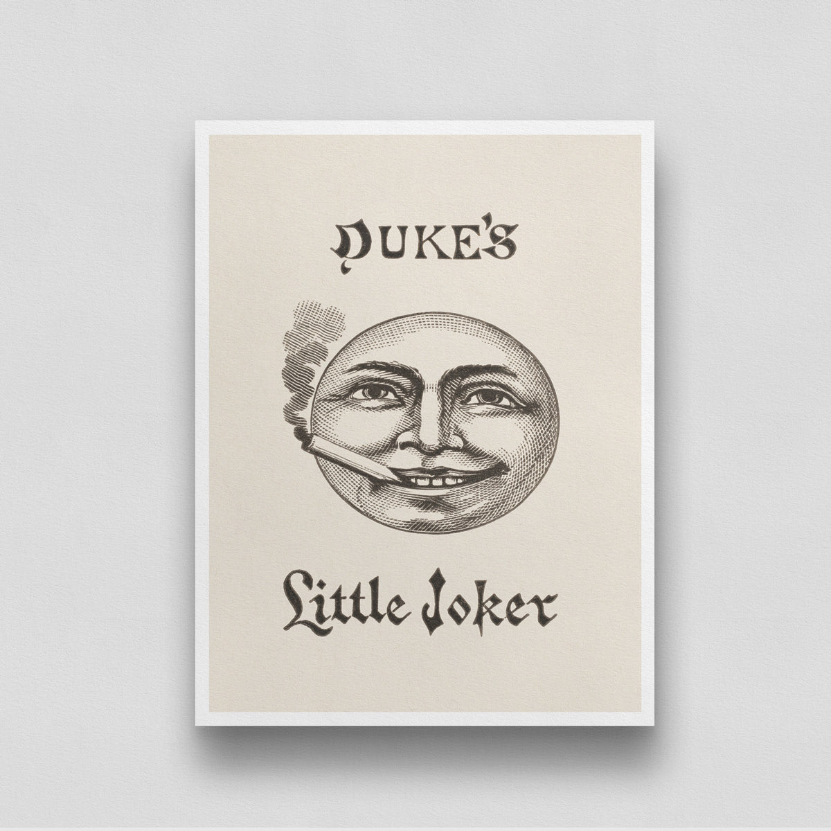 Duke's Little Joker Poster from the Playing Cards series 3 : 4 Vertical New Premium Wall Art Canvas by MeriDeewar