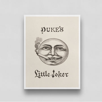 Duke's Little Joker Poster from the Playing Cards series 3 : 4 Vertical New Premium Wall Art Canvas by MeriDeewar