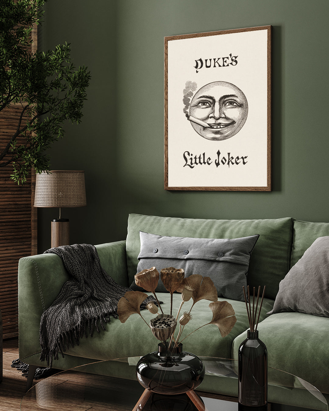 Duke's Little Joker Poster from the Playing Cards series 3 : 4 Vertical New Premium Wall Art Canvas by MeriDeewar