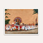 Durga Puja Procession Painting for Living Room | Spiritual Wall Art | Giclée Print 4 : 3 Horizontal Premium Wall Art Canvas by MeriDeewar
