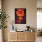 Durga Yantra | Yantra Wall Art 3 : 4 Vertical Premium Wall Art Canvas by MeriDeewar