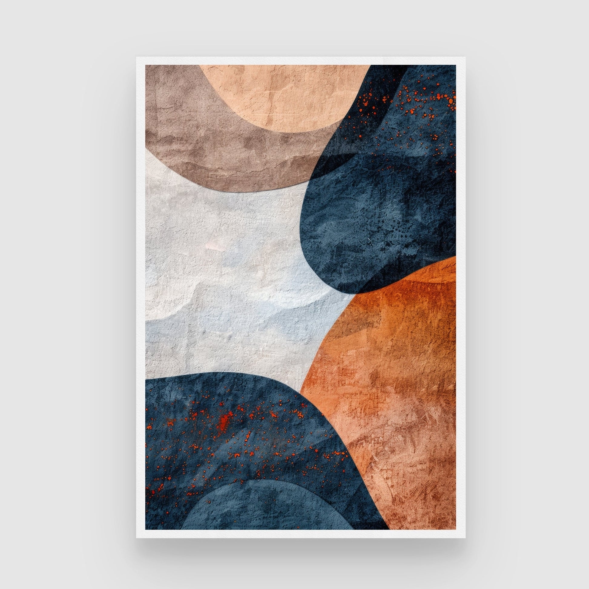 Earth Tone Abstract Canvas Painting for Modern Interiors 2 : 3 Vertical Premium Wall Art Canvas by MeriDeewar