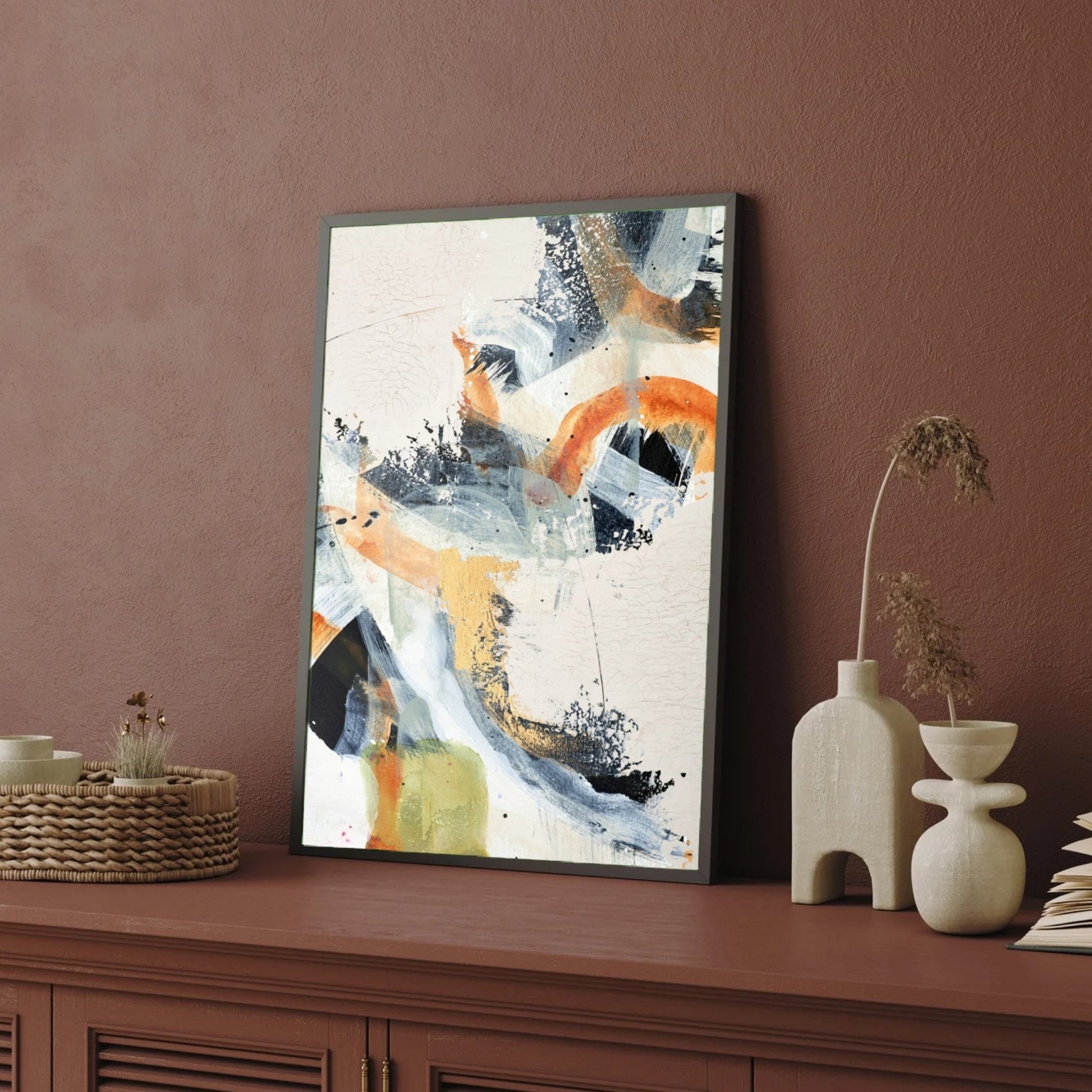 Echo of Light – Contemporary Canvas Painting 2 : 3 Vertical Premium Wall Art Canvas by MeriDeewar