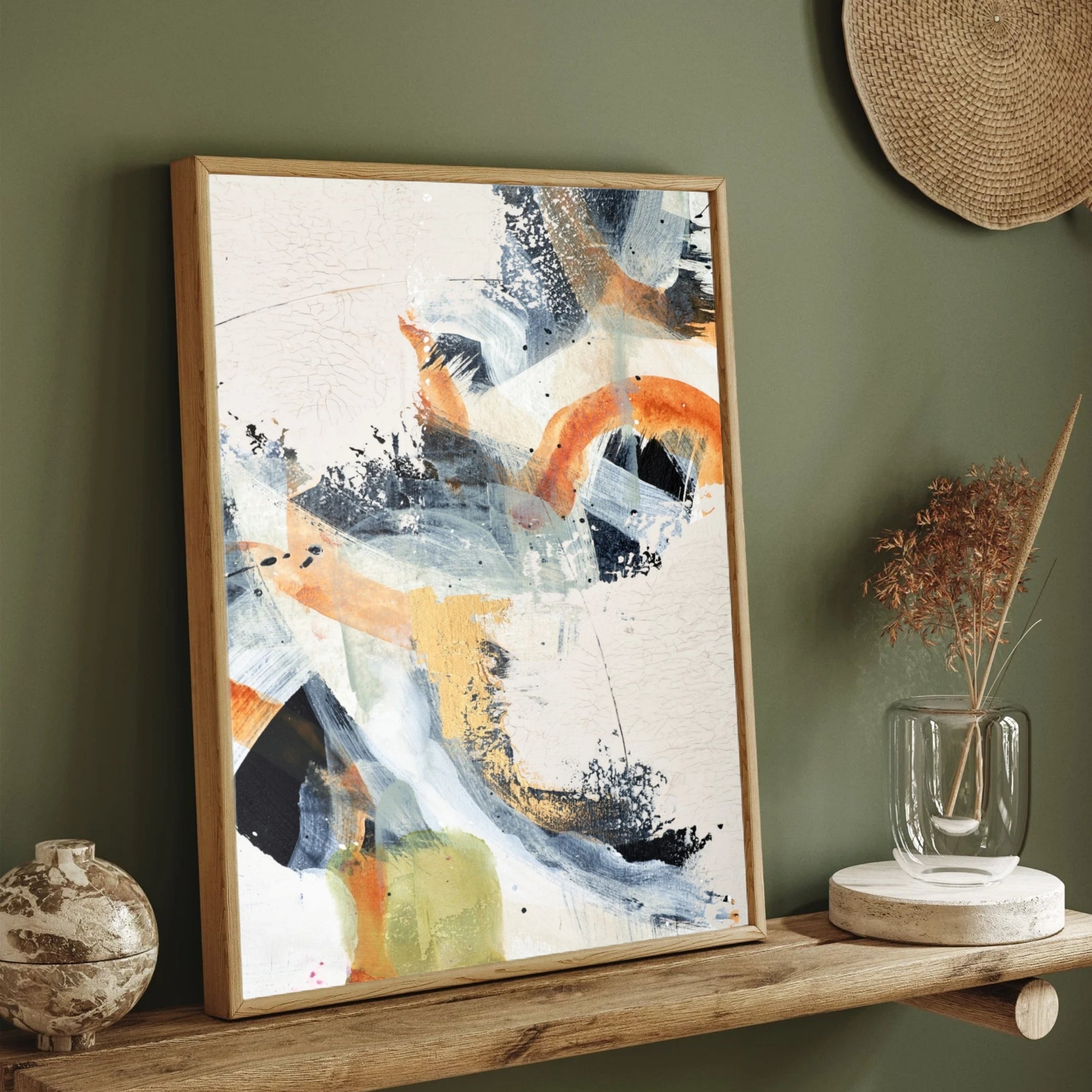 Echo of Light – Contemporary Canvas Painting 2 : 3 Vertical Premium Wall Art Canvas by MeriDeewar