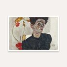 Egon Schiele Self Portrait Painting for Living Room | Classic Wall Art Print 3 : 2 Horizontal Premium Wall Art Canvas by MeriDeewar