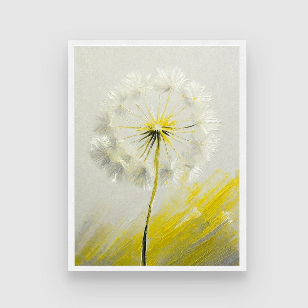 Elegant Dandelion Abstract Painting - Perfect for Modern Interiors 3 : 4 Vertical New Premium Wall Art Canvas by MeriDeewar