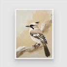 Elegant Jay Bird Abstract Painting - Enhance Your Living Space 3 : 4 Vertical New Premium Wall Art Canvas by MeriDeewar