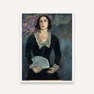 Elegant Lady Portrait Painting for Living Room | Vintage Woman with Fan Wall Art | Giclée Print 3 : 4 Vertical Premium Wall Art Canvas by MeriDeewar
