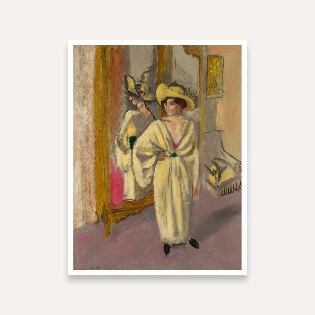 Elegant Woman Painting for Living Room | Matisse Style Wall Art | Giclée Fine Art Print 3 : 4 Vertical Premium Wall Art Canvas by MeriDeewar